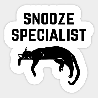 Snooze Specialist Sticker